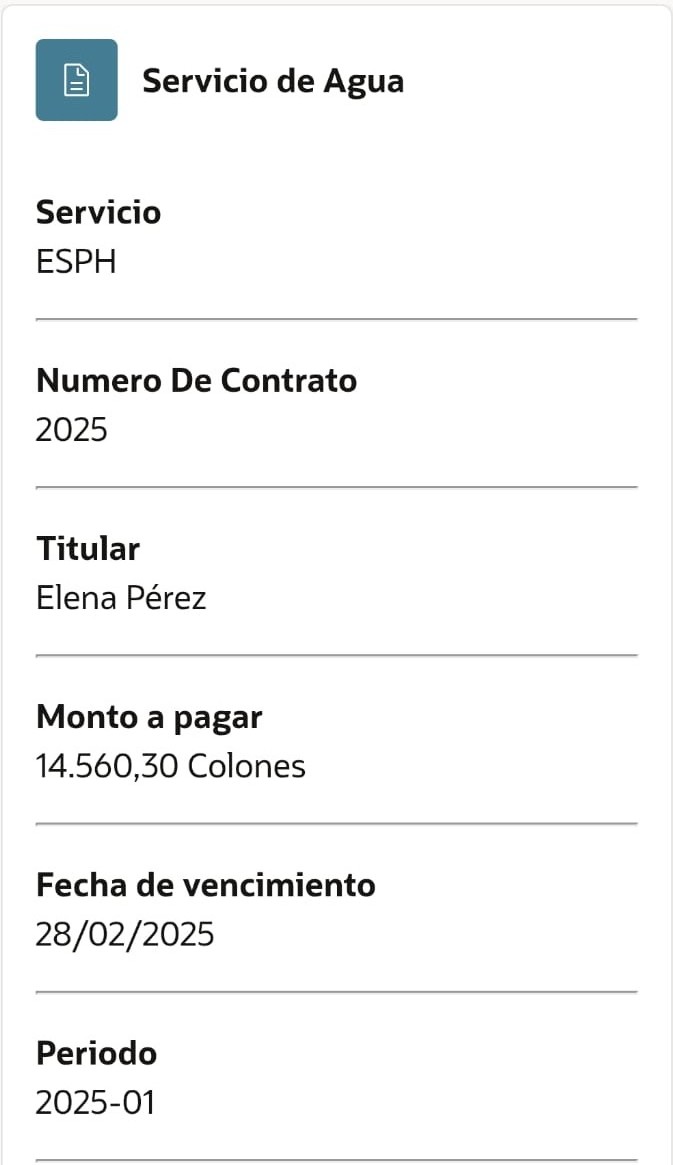 Servicios de pago disponibles - Electricidad, Agua, Internet y más